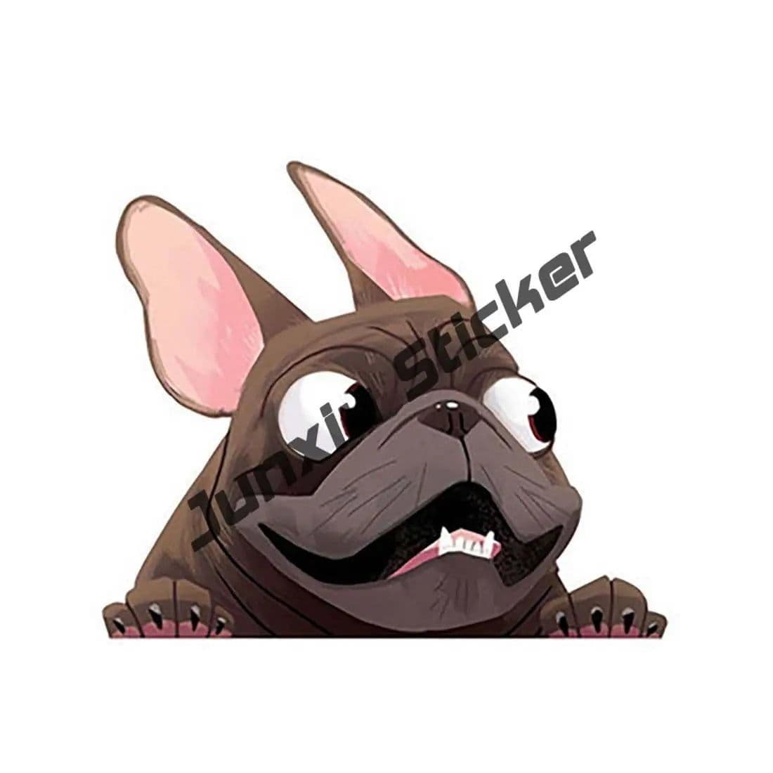 image-French Bulldog Holographic Decal Dog Paws Breed Bumper Sticker - for Laptops Tumblers Windows Cars Trucks Walls Decoration