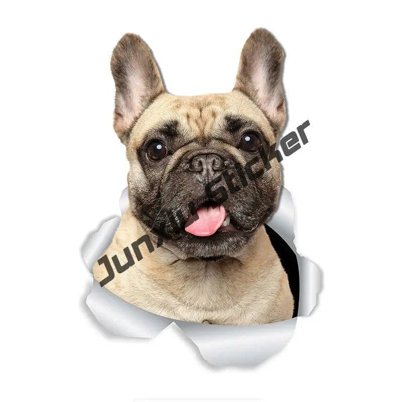 image-French Bulldog Holographic Decal Dog Paws Breed Bumper Sticker - for Laptops Tumblers Windows Cars Trucks Walls Decoration