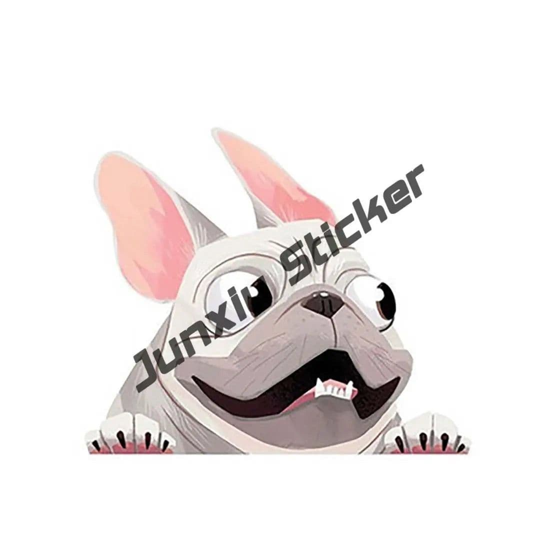 image-French Bulldog Holographic Decal Dog Paws Breed Bumper Sticker - for Laptops Tumblers Windows Cars Trucks Walls Decoration
