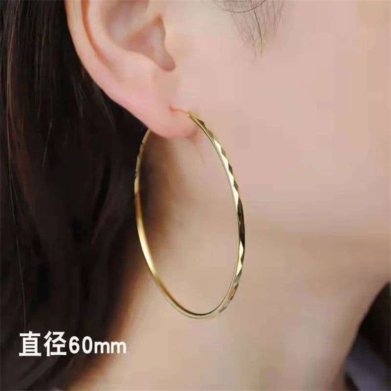 image-Somilia - Women's Big Hoop Earrings, New Collection 100% 925 Sterling Silver Jewelry Fashion Women18K Golden серьги кольца