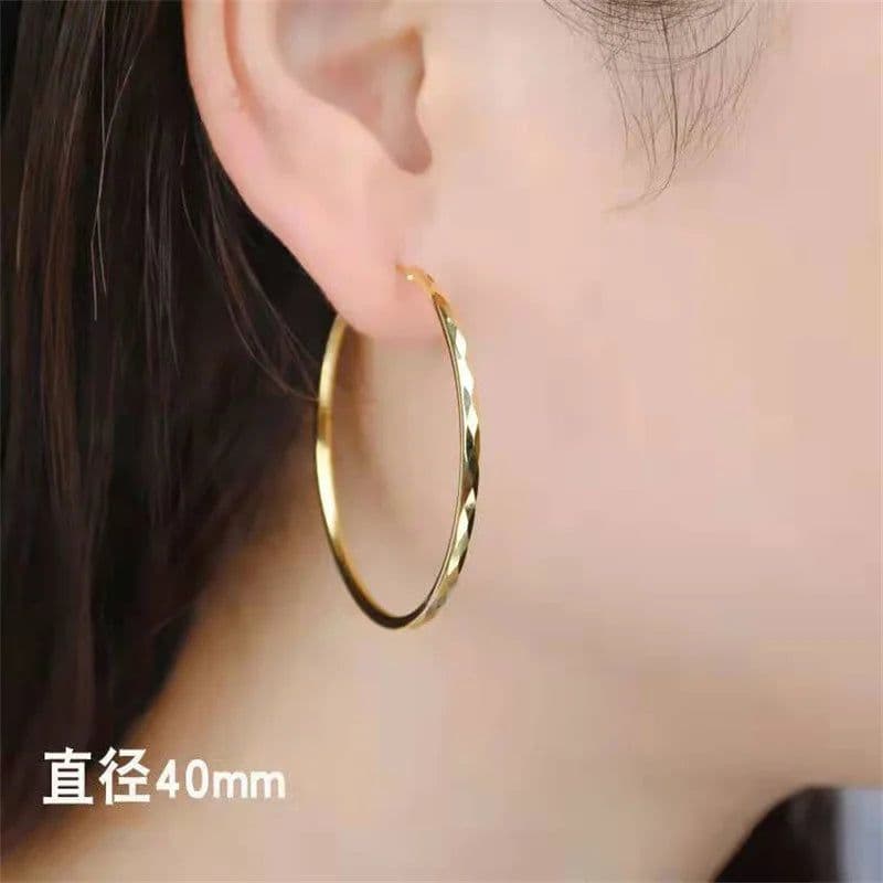 image-Somilia - Women's Big Hoop Earrings, New Collection 100% 925 Sterling Silver Jewelry Fashion Women18K Golden серьги кольца