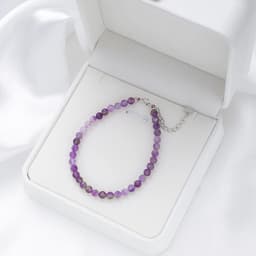 image-4mmNatural Stone Tourmaline Handwork Bracelets on Hand for Women Gift Wedding Party Jewelry 925 Sterling Silver Amethyst Bangles
