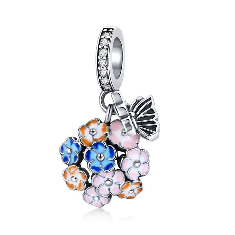 image-WOSTU 925 Sterling Silver Dreamcatcher Charm Koi Fish Dangle Heart Travel Pendant Fit Original Bracelet For Women Fine Jewelry