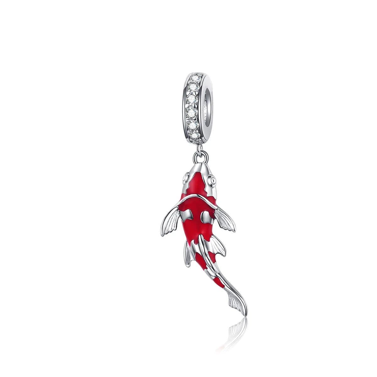 image-WOSTU 925 Sterling Silver Dreamcatcher Charm Koi Fish Dangle Heart Travel Pendant Fit Original Bracelet For Women Fine Jewelry