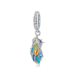 image-WOSTU 925 Sterling Silver Dreamcatcher Charm Koi Fish Dangle Heart Travel Pendant Fit Original Bracelet For Women Fine Jewelry