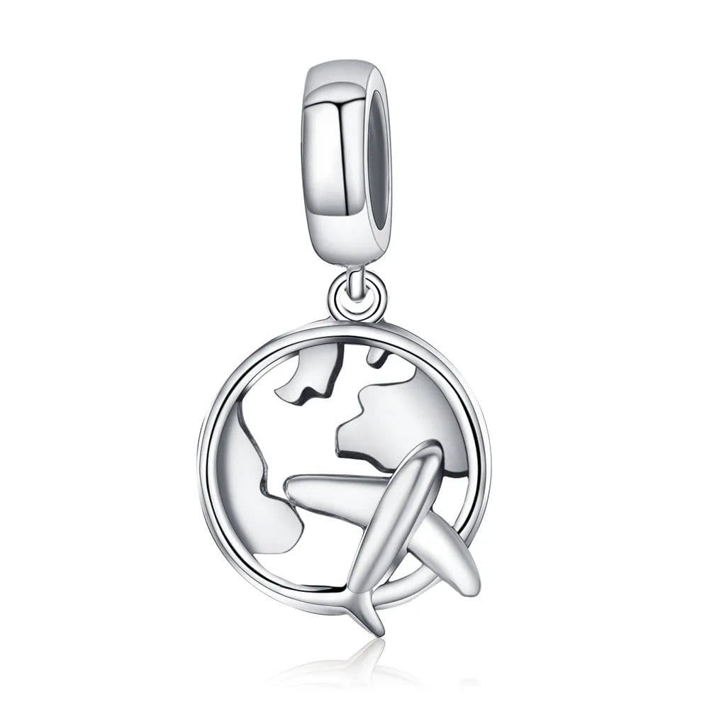 image-WOSTU 925 Sterling Silver Dreamcatcher Charm Koi Fish Dangle Heart Travel Pendant Fit Original Bracelet For Women Fine Jewelry