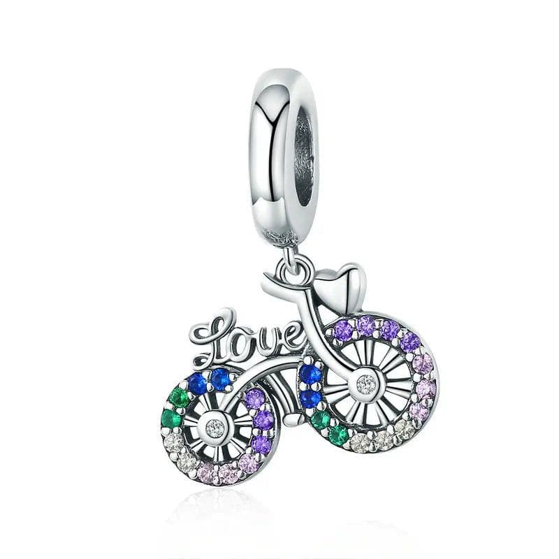 image-WOSTU 925 Sterling Silver Dreamcatcher Charm Koi Fish Dangle Heart Travel Pendant Fit Original Bracelet For Women Fine Jewelry