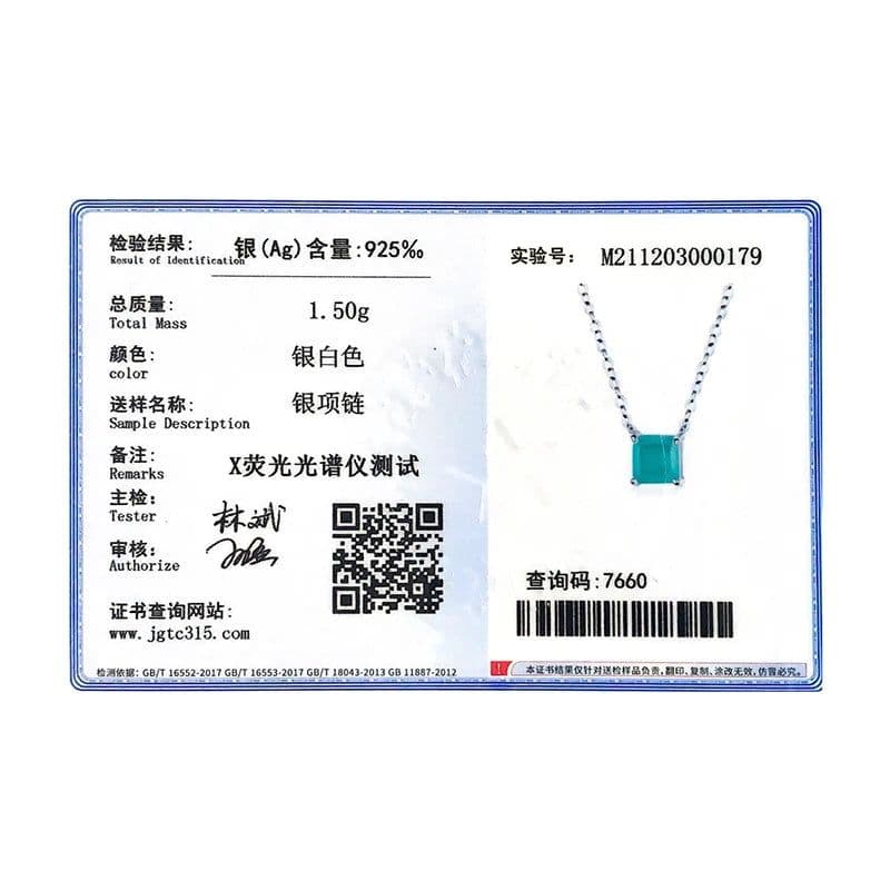 image-Modian Real 925 Sterling Silver Classic Charm Tourmaline Chain Necklace For Women Wedding Jewelry With Box Pendant Neckalces