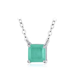 image-Modian Real 925 Sterling Silver Classic Charm Tourmaline Chain Necklace For Women Wedding Jewelry With Box Pendant Neckalces