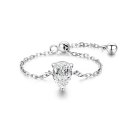 image-Modian 5 Style Clear CZ Link Chain Ring Trendy 925 Sterling Silver Adjustable Charm Gold Color Rings For Women Wedding Jewelry