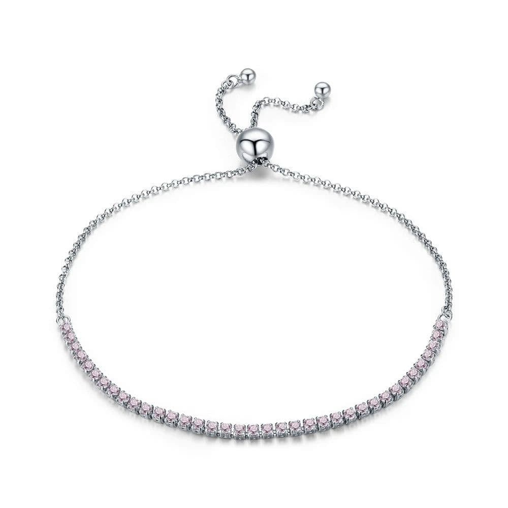 image-BAMOER 14K Gold Plated CZ Classic Tennis Bracelet for Women, 925 Sterling Silver Adjustable Slider Bracelet Wedding Jewelry Gift