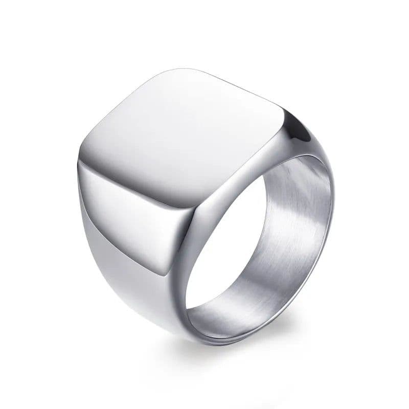 image-Vnox Smooth Men's Black Rock Punk Rings Cool Fashion Individuality Signet Ring for Men Party Jewelry
