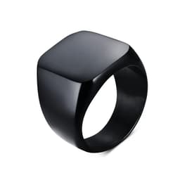 image-Vnox Smooth Men's Black Rock Punk Rings Cool Fashion Individuality Signet Ring for Men Party Jewelry