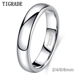 image-Tigrade Classic Jewelry 2/4/6/8mm Cute Men Women Simple Rings Polish100% Pure Tungsten Carbide Ring Wedding Band Engagement Ring