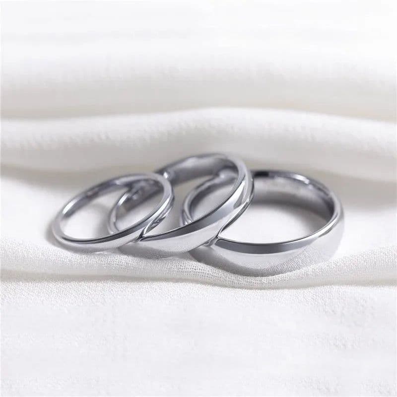 image-Tigrade Classic Jewelry 2/4/6/8mm Cute Men Women Simple Rings Polish100% Pure Tungsten Carbide Ring Wedding Band Engagement Ring