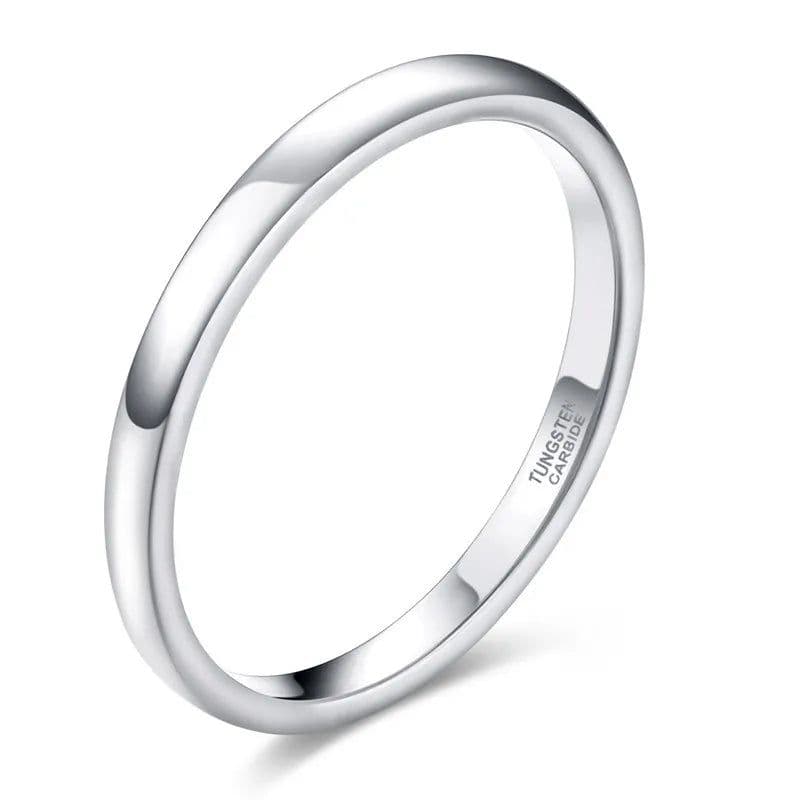 image-Tigrade Classic Jewelry 2/4/6/8mm Cute Men Women Simple Rings Polish100% Pure Tungsten Carbide Ring Wedding Band Engagement Ring