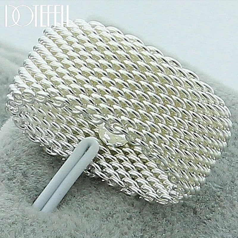 image-DOTEFFIL 925 Sterling Silver Interwoven Web Ring For Woman Fashion Charm Wedding Engagement Jewelry