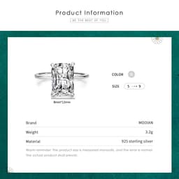 image-Modian Classic Rectangular Cutting Clear CZ Ring Solid 925 Sterling Silver Luxury Finger Rings For Women Wedding Fine Jewelry