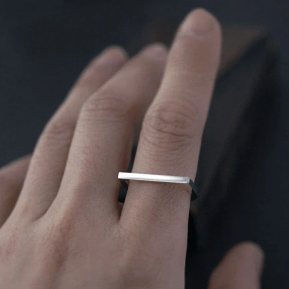 image-Stainless Steel Rings for Women D Geometric Pinky Ring Dainty Stackable Round Midi Rings Jewellery for Women 2022 Halloween