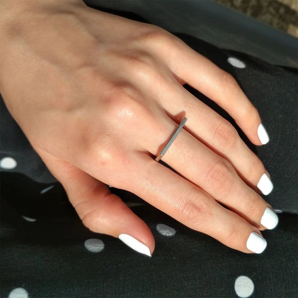 image-Stainless Steel Rings for Women D Geometric Pinky Ring Dainty Stackable Round Midi Rings Jewellery for Women 2022 Halloween
