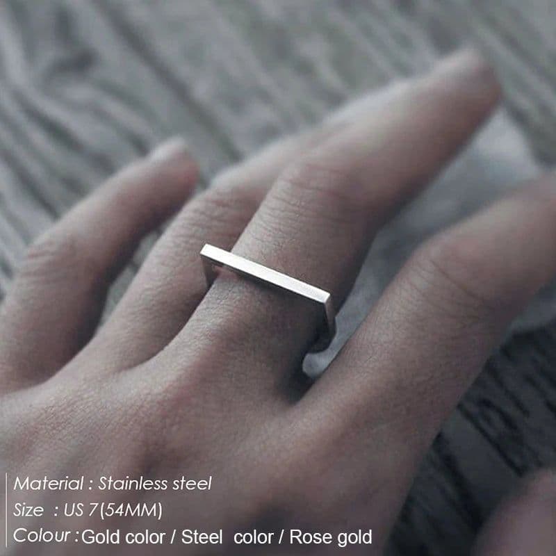 image-Stainless Steel Rings for Women D Geometric Pinky Ring Dainty Stackable Round Midi Rings Jewellery for Women 2022 Halloween