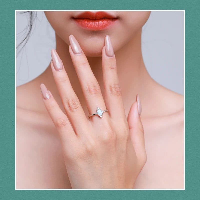 image-Modian Real 925 Sterling Silver Rings For Women Shining Crown Opal Finger Ring Classic Luxury Wedding Statement Jewelry Anel