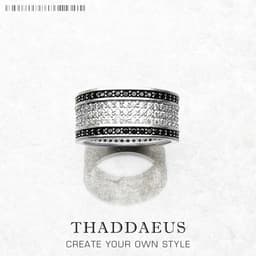 image-Black And White Ring,Europe Style Glam Fine Jewerly For Women Gift In 925 Sterling Silver