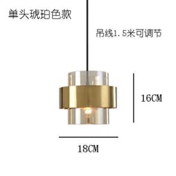 image-modern gold Cylindrical glass led pendant lights nordic Living Room Dining Room lustre kitchen Hanging Lamps home decor fixtures