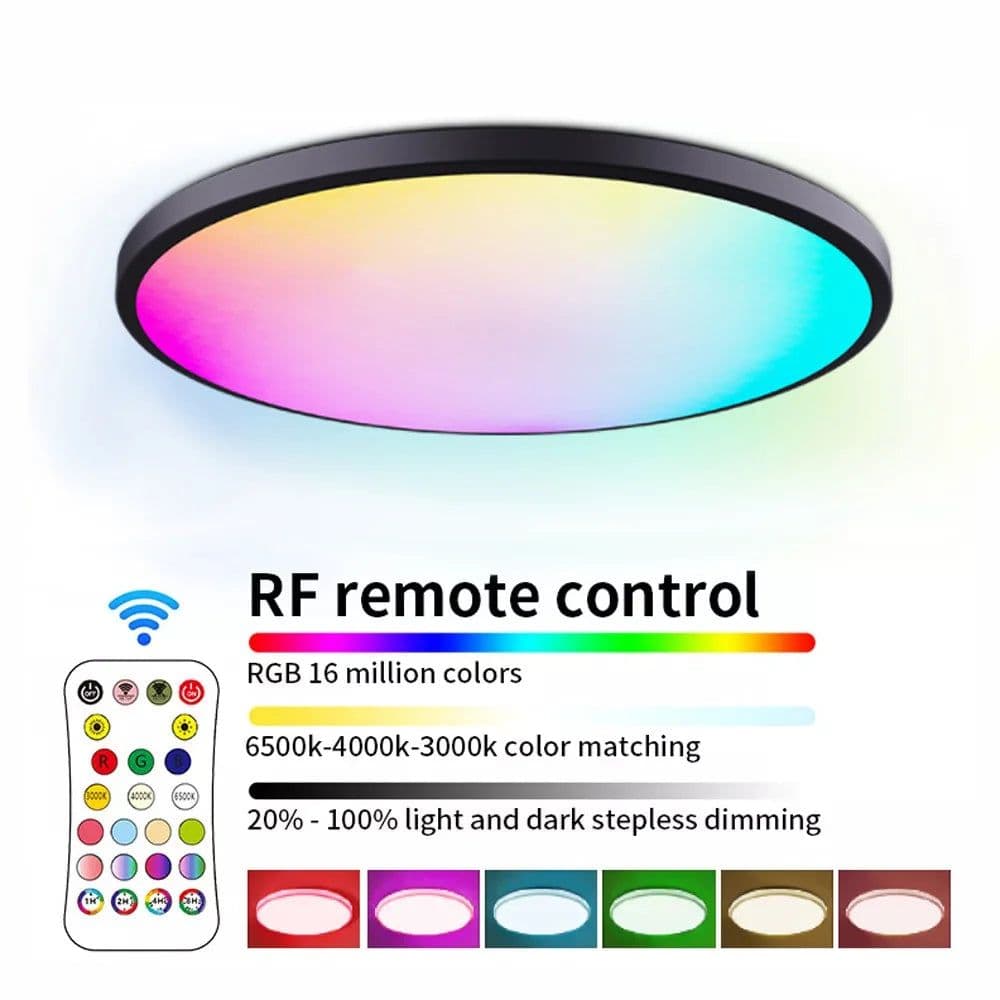 image-Tuya WiFi Smart LED Ceiling Lights 110v-240v RGB Dimmable Ceiling Lamps Round Ceiling Lamp For Bedroom Living Home Alexa Google