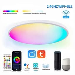 image-Tuya WiFi Smart LED Ceiling Lights 110v-240v RGB Dimmable Ceiling Lamps Round Ceiling Lamp For Bedroom Living Home Alexa Google