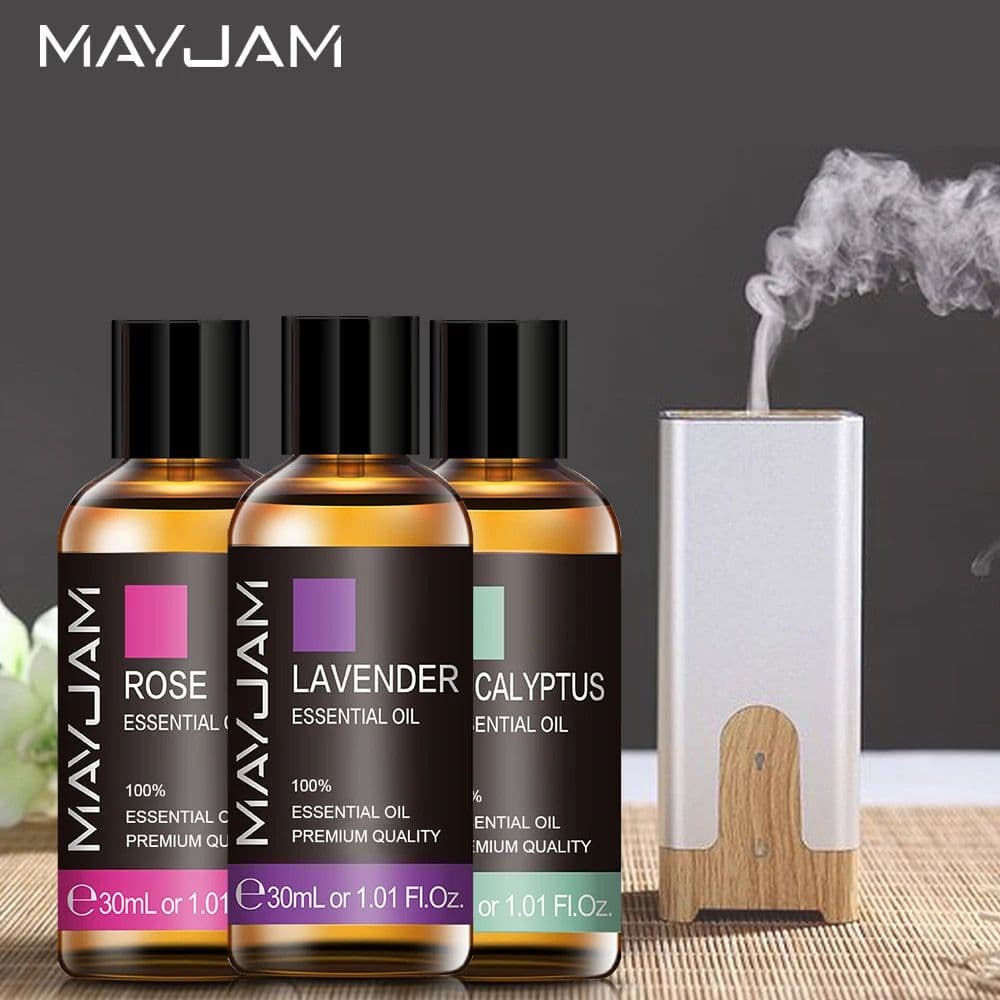 image-Lavender Eucalyptus Essential Oil Diffuser Aroma Oil 30ML Jasmine Vanilla Sandalwood Patchouli Lemon Ylang Ylang Rose Chamomile