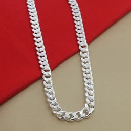 image-Aravant 10MM Men Necklace Chain 925 Silver Necklaces Fashion Jewelry Accessories