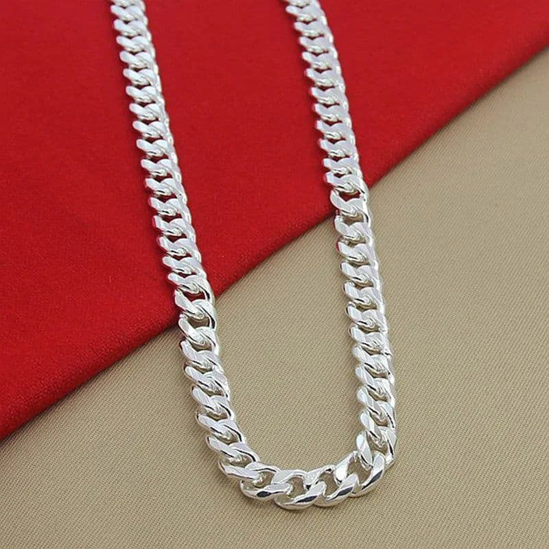 image-Aravant 10MM Men Necklace Chain 925 Silver Necklaces Fashion Jewelry Accessories