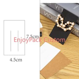 image-100Pieces Customize Personalize Logo Print Paper Jewelry Thank You Necklace Earring Holder Cards Packing Display Stand Wholesale