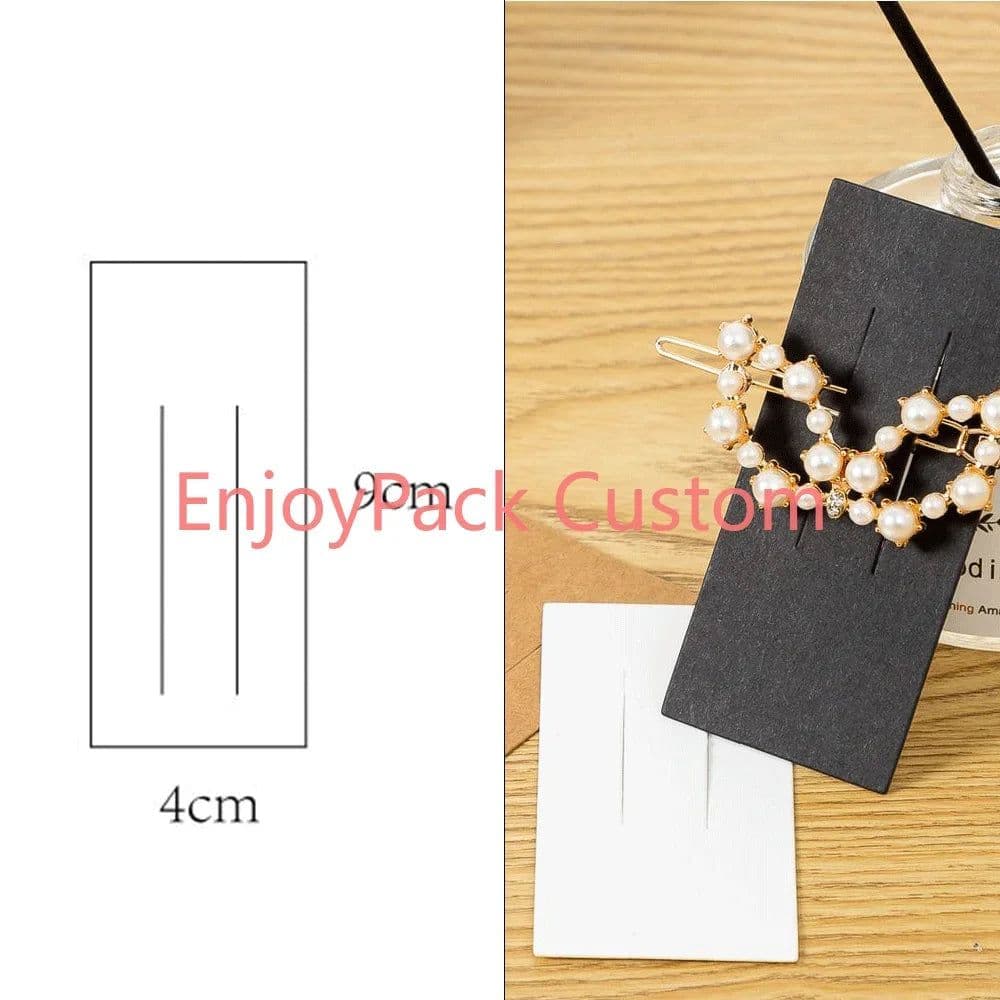 image-100Pieces Customize Personalize Logo Print Paper Jewelry Thank You Necklace Earring Holder Cards Packing Display Stand Wholesale
