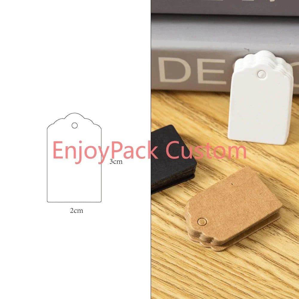 image-100Pieces Customize Personalize Logo Print Paper Jewelry Thank You Necklace Earring Holder Cards Packing Display Stand Wholesale