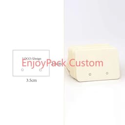 image-100Pieces Customize Personalize Logo Print Paper Jewelry Thank You Necklace Earring Holder Cards Packing Display Stand Wholesale