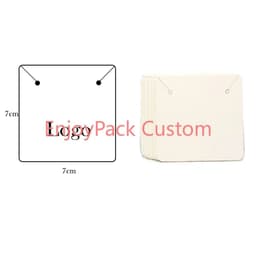 image-100Pieces Customize Personalize Logo Print Paper Jewelry Thank You Necklace Earring Holder Cards Packing Display Stand Wholesale