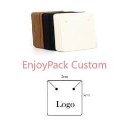 image-100Pieces Customize Personalize Logo Print Paper Jewelry Thank You Necklace Earring Holder Cards Packing Display Stand Wholesale