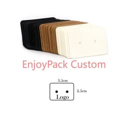 image-100Pieces Customize Personalize Logo Print Paper Jewelry Thank You Necklace Earring Holder Cards Packing Display Stand Wholesale