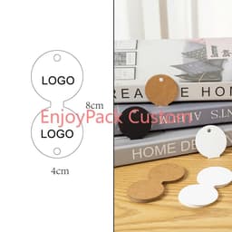 image-100Pieces Customize Personalize Logo Print Paper Jewelry Thank You Necklace Earring Holder Cards Packing Display Stand Wholesale