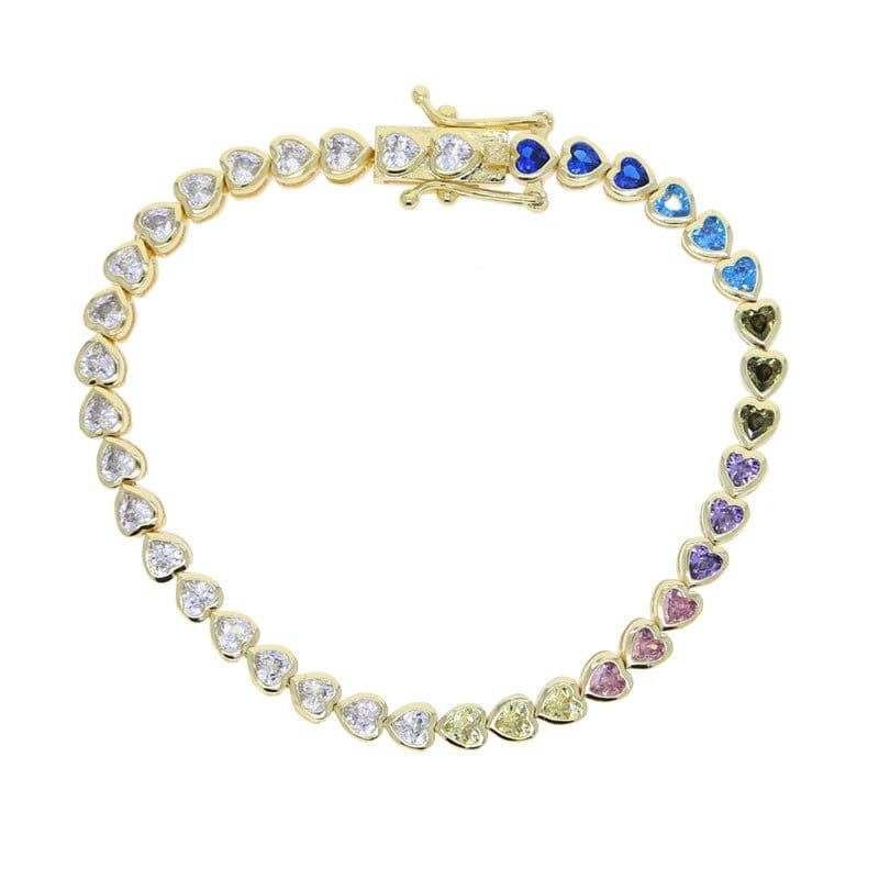 image-Various Shaped Geometric Bezel Cubic Zirconia 5A CZ Tennis Chain Bracelet Classic Fashion Women Jewelry