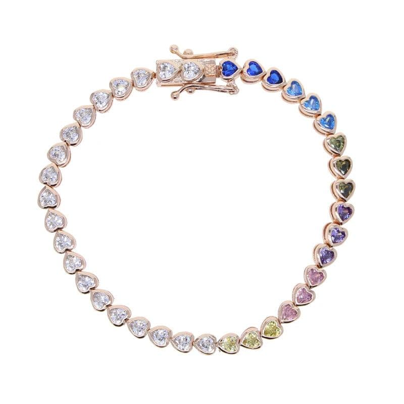image-Various Shaped Geometric Bezel Cubic Zirconia 5A CZ Tennis Chain Bracelet Classic Fashion Women Jewelry
