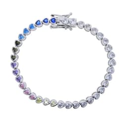 image-Various Shaped Geometric Bezel Cubic Zirconia 5A CZ Tennis Chain Bracelet Classic Fashion Women Jewelry
