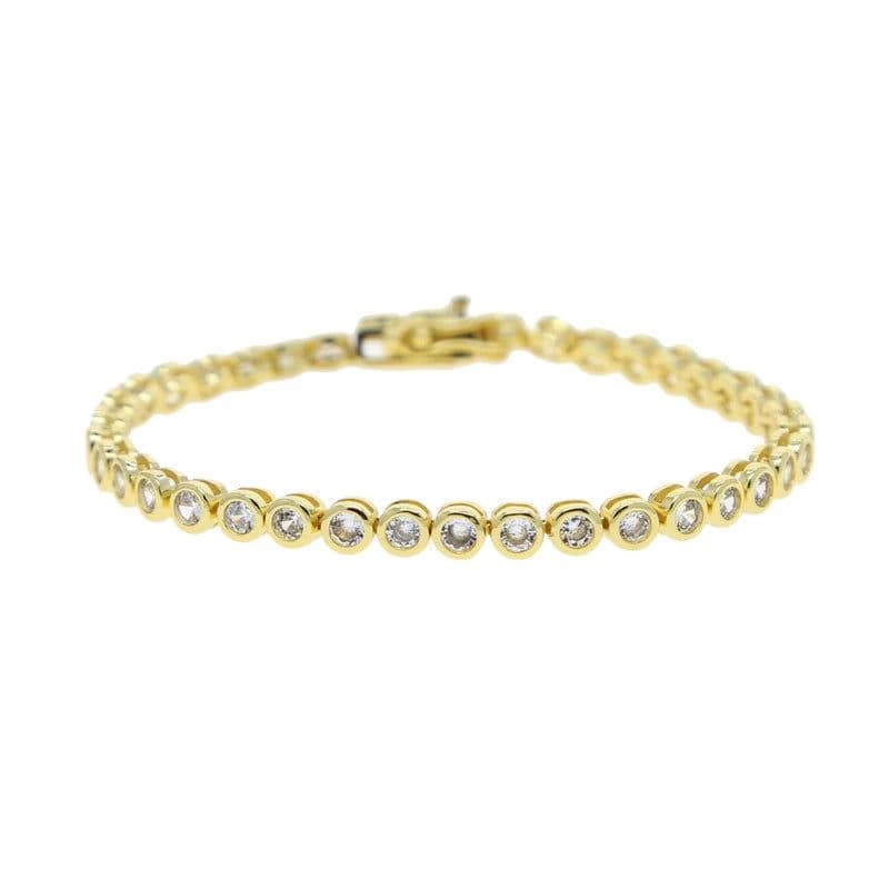 image-Various Shaped Geometric Bezel Cubic Zirconia 5A CZ Tennis Chain Bracelet Classic Fashion Women Jewelry