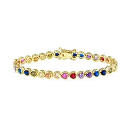 image-Various Shaped Geometric Bezel Cubic Zirconia 5A CZ Tennis Chain Bracelet Classic Fashion Women Jewelry