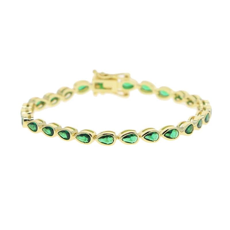 image-Various Shaped Geometric Bezel Cubic Zirconia 5A CZ Tennis Chain Bracelet Classic Fashion Women Jewelry