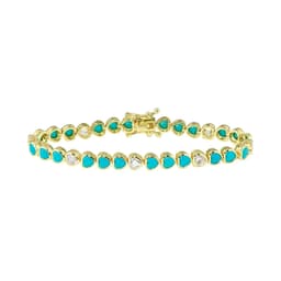 image-Various Shaped Geometric Bezel Cubic Zirconia 5A CZ Tennis Chain Bracelet Classic Fashion Women Jewelry