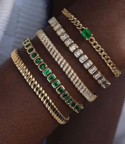 image-Various Shaped Geometric Bezel Cubic Zirconia 5A CZ Tennis Chain Bracelet Classic Fashion Women Jewelry