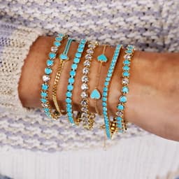 image-Various Shaped Geometric Bezel Cubic Zirconia 5A CZ Tennis Chain Bracelet Classic Fashion Women Jewelry